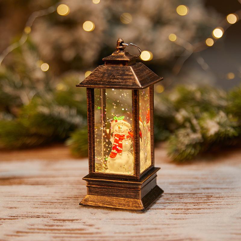 Christmas Telephone Booth Candle Lamp: Luminous Night Light Ornaments