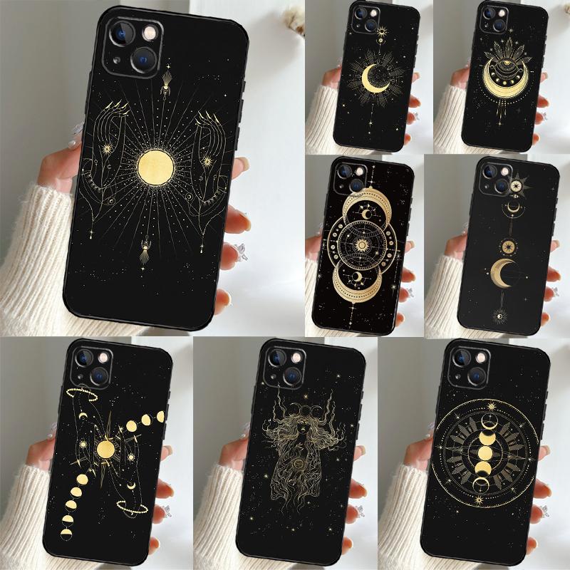 Galaxy Moon Stars Phase Totem Art Case For Samsung Galaxy S23 S24 S25 Ultra S9 S10 S20 S21 S22 Plus S23 FE S25 FE Phone Cover