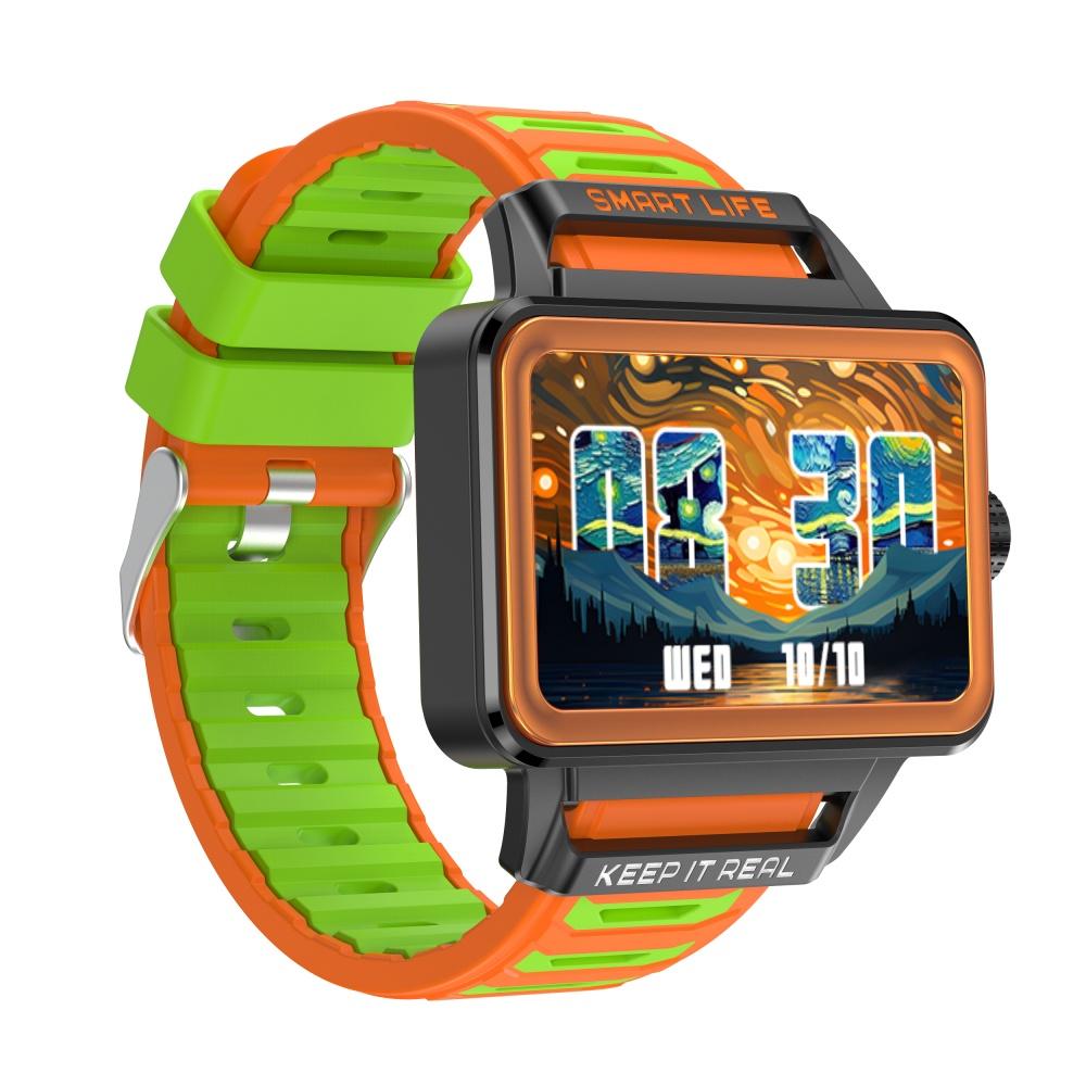 

Rainbuvvy S666 Android Smartwatch RTL8762DK 1,57 дюйма IPS Bluetooth 5.0 Супер легкий смарт-браслет 240 мАч 200x320 Поддержка нескольких языков сердечного ритма NFC чёрный/зелёный