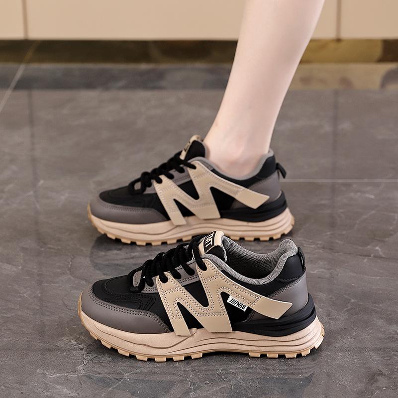 Spring Sports Forrest Gump Shoes Women's Versatile Fashion Dad Shoes Platform Student Running Shoes Non-slip