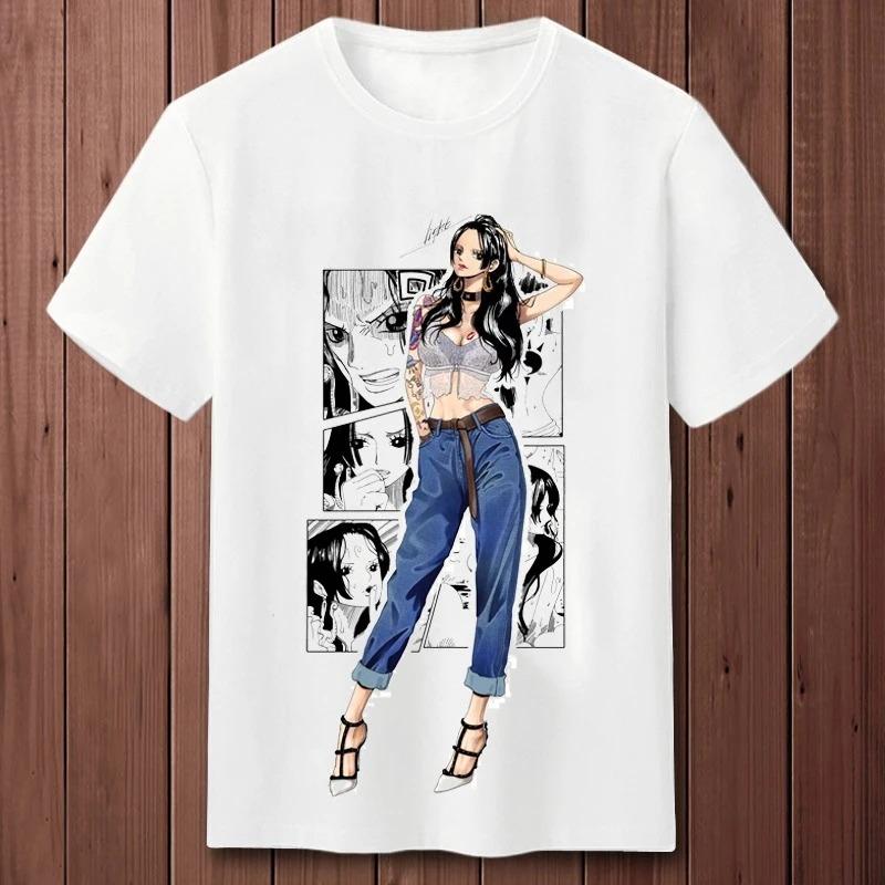

One Piece Boa Hancock Manga Panel Print T-Shirt | Street Fashion Anime Tee | Unisex Cotton Casual Short Sleeve Top 4XL