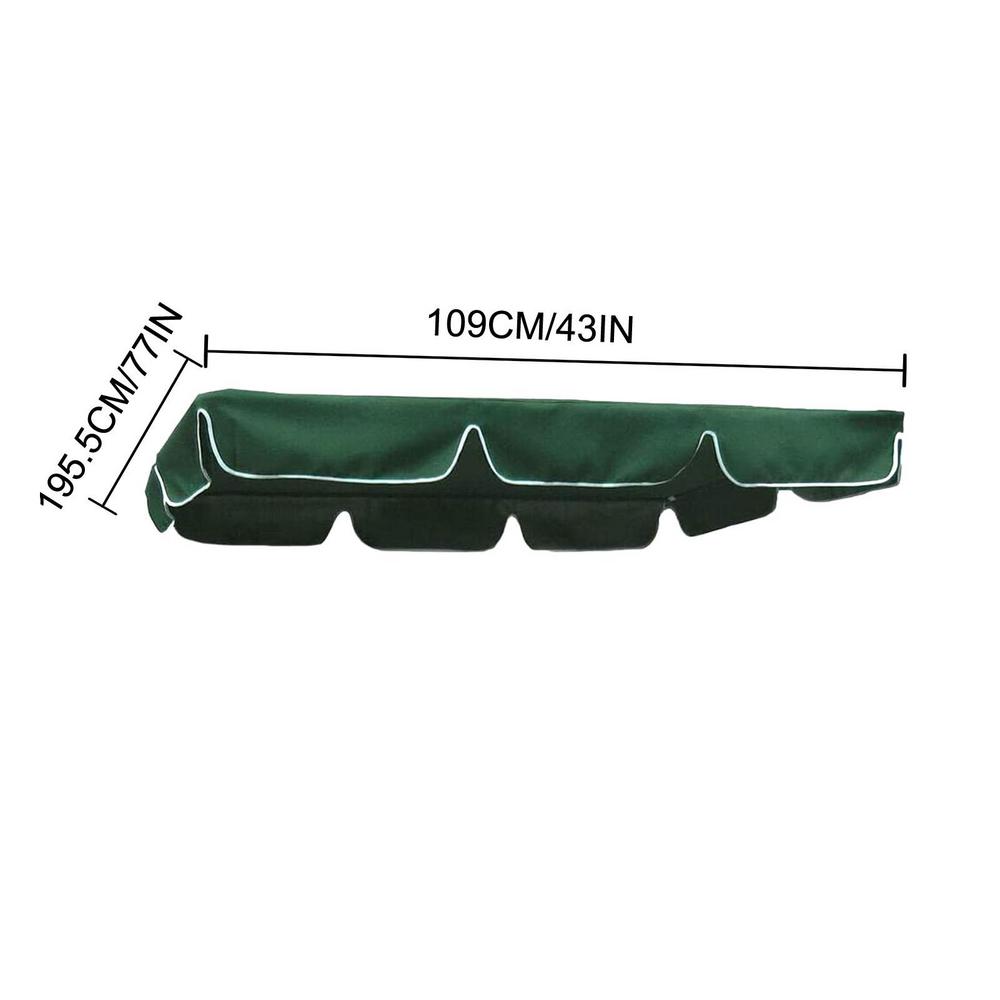 Garten Outdoor Metall Veranda Schaukelstuhl Bank UV-Schutz Baldachin Ersatz Wasserdicht Sonnenschutz Markise Schaukelsitz Stuhlabdeckung