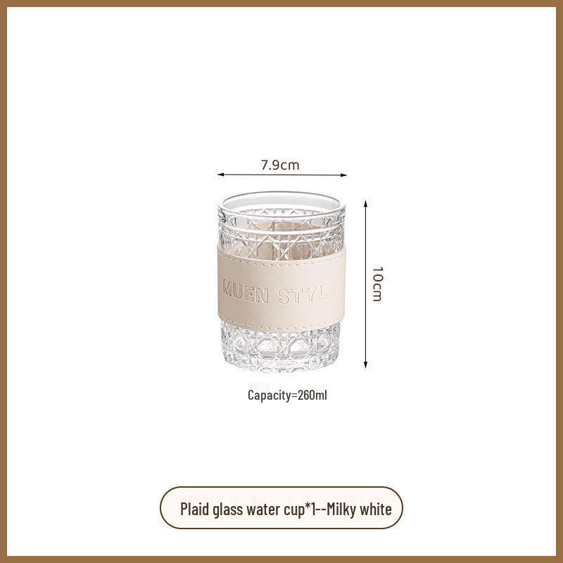 Luxury Glass Water Cup Set - Elegant Teacups for Home and Guest Use