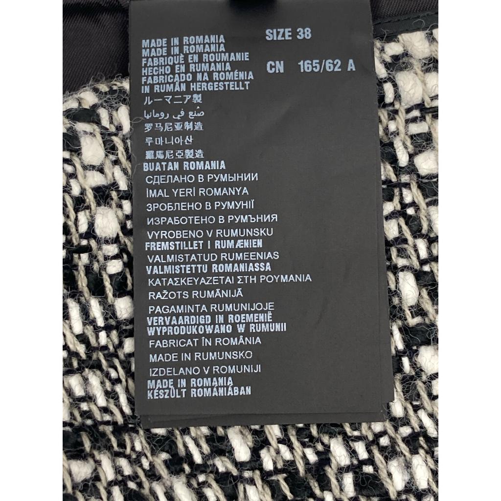 PRADA Black x White Tweet Mini Skirt skirt 38 Black WhiteUsed