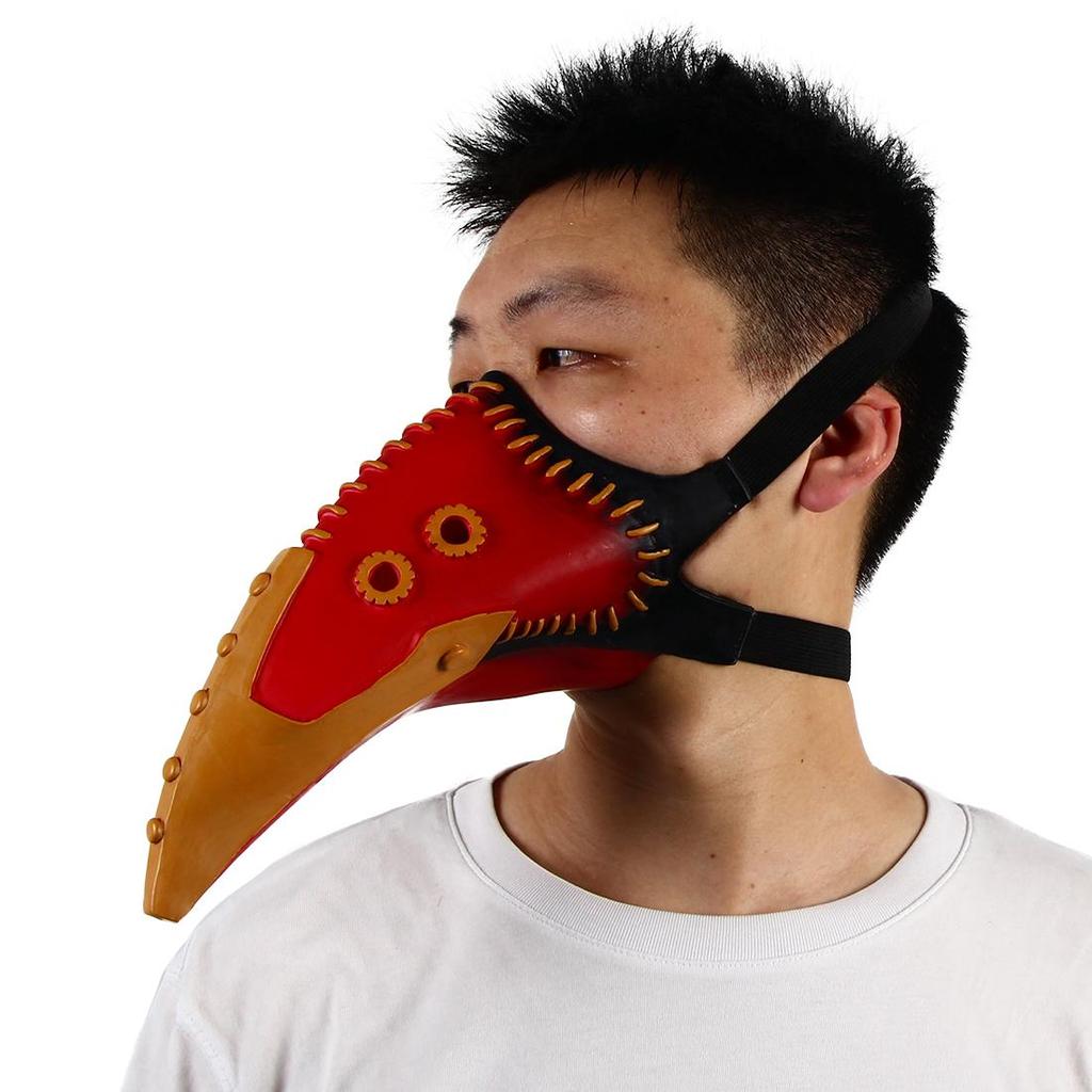 Anime My Hero Academia Overhaul Mask Cosplay Steampunk Crow Mouth Plague Doctor Cioc lung Cască gotică Halloween Party Props