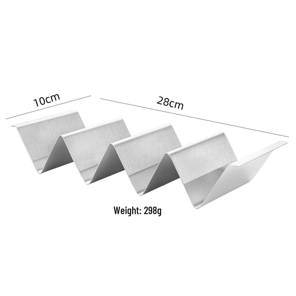 Stainless Steel W-Shaped Taco & Pancake Holder Rack