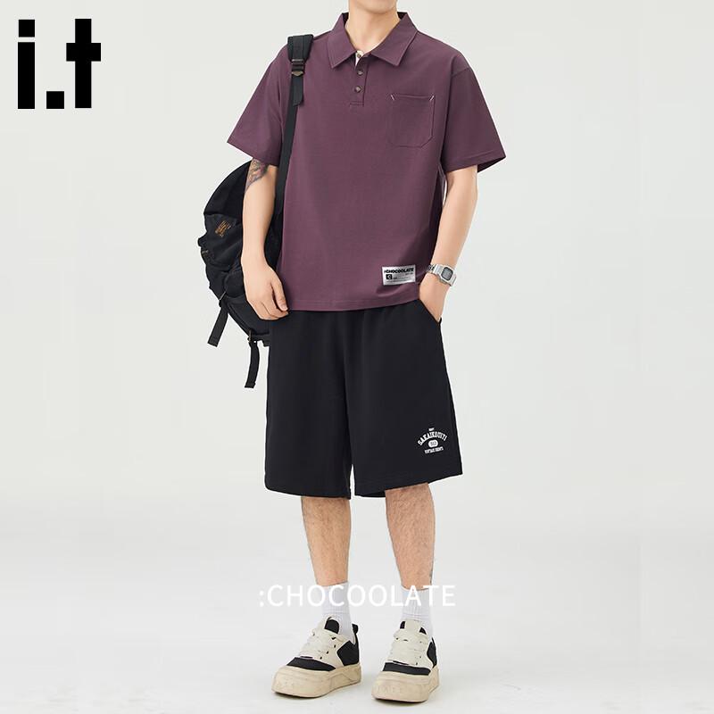 CHOCOOLATEit Men's Ice Silk Loose Fit Polo Shirt