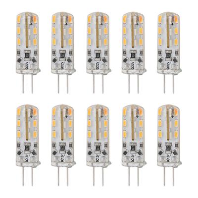 10pcs G4 LED Bulb 1.5W DC12V Warm White 3000K 110LM Bi Pin Light Bulbs LED for Cabinet Lighting Courtyard