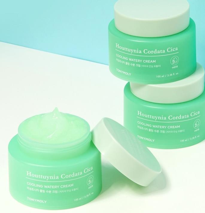 Tonymoly Houttuynia Cica Crème Rafraîchissante 100ml | Gel Apaisant & Hydratant pour Peaux Sensibles