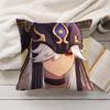 Cyno Genshin Impact Cute Cushion Cover Silky Short Plush Invisible Zipper Dustproof Sofa Pillow Case For Home Decor