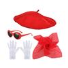 50s Women Vintage Dress Up Costume Accessory Set Polka Dot Scarf Party Cosplay