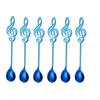Colorful 6 Pcs Stainless Steel Tea Spoons Set Metal Music Coffee Spoon Ice Cream Candy Teaspoon Rose Gold Spoon
