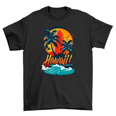 Summer_56 Hawaiian Feel T-Shirt Mens Womens Tees Top - Ride the Wave of Laughter! Unisex Printed Desi