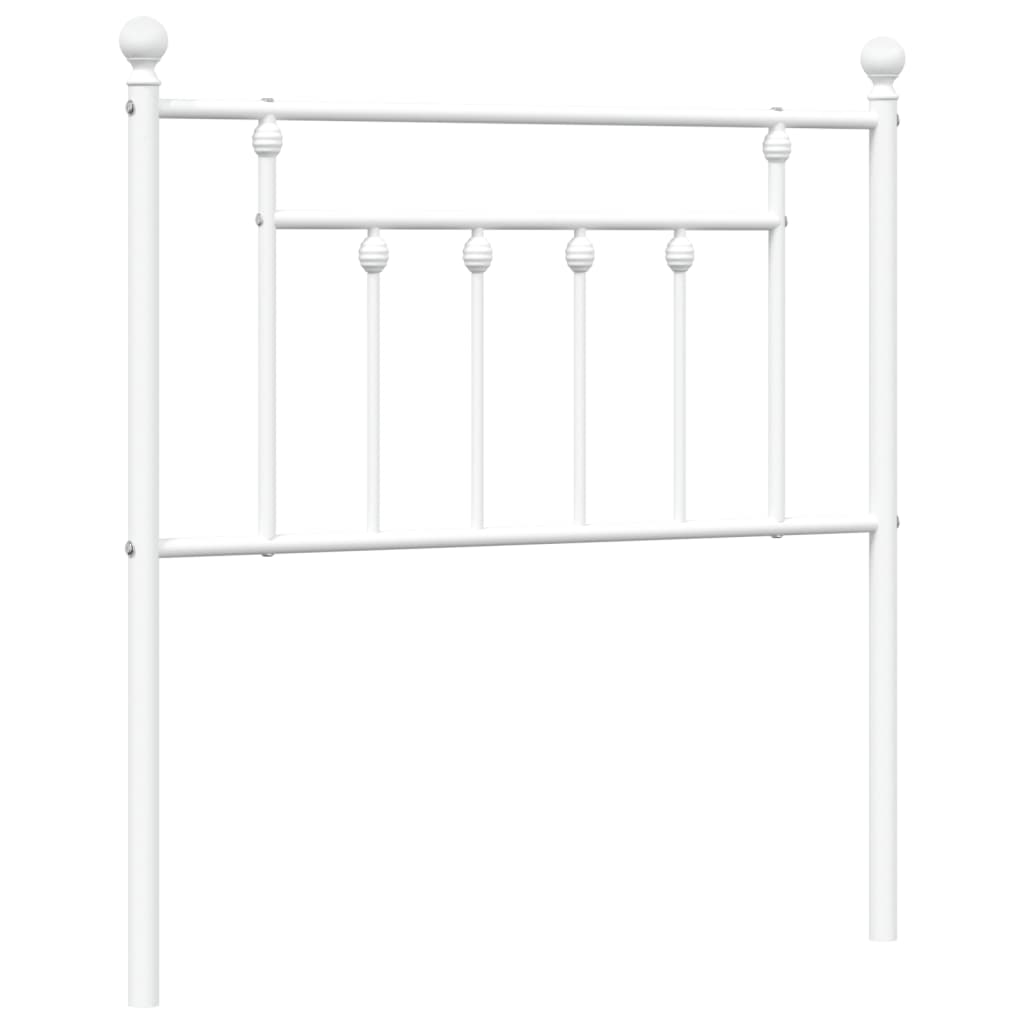 Vidaxl Metalowe Wezgłowie, Białe, 80 Cm