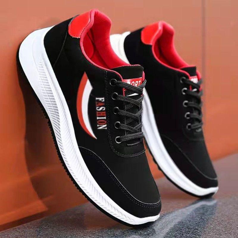 New Korean Version of Casual Sports Shoes Sports Fly-woven Running Shoes Comfortable and Non-slip Casual Men's Shoes Trendy Versatile Men's Shoes