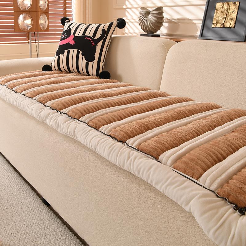 

Cross-Border New Plush Seat Cushion Anti-Cat Scratch Sofa Steamed Bread Pad Full Cover Sofa Blanket Non-Slip Sofa Cover Dust-Proof 70*150cm