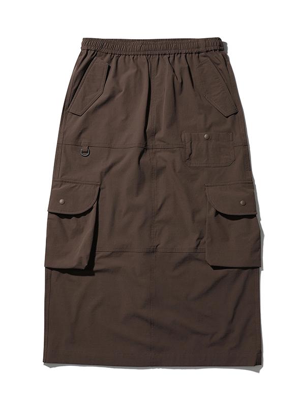 Bbc Earth W Ripstop Cargo Long Skirt_Brown