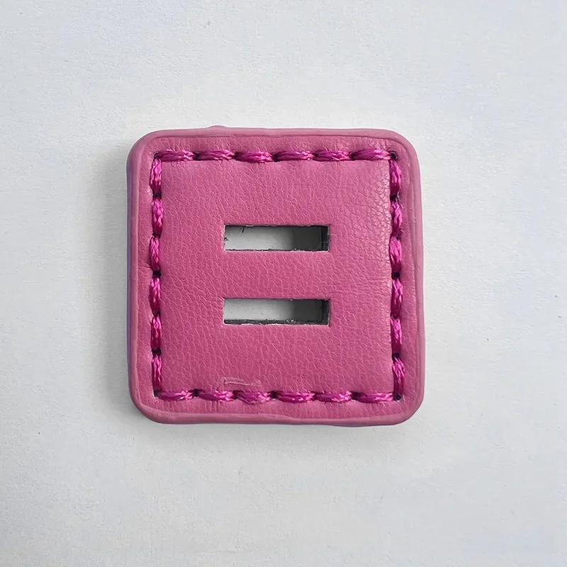 

5 шт. креативных больших квадратных пуговиц 3,8 см длиной по бокам цветные пуговицы из искусственной кожи с 2 отверстиями большие пуговицы для зимнего пальто 3.8cm роза розовый