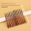 Japanese Sandalwood Nail Art Brush Set - 12-Piece Gourd Handle Wood Rods for Gel Polish and Liner Art