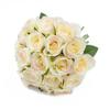 Seta Artificiale 18 Teste Fiore di Rosa Finto Bianco Damigella per Festa di Matrimonio Decorazione Casa Esterno Ufficio Decorazione Tavolo Fai da Te