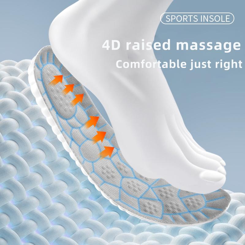 New Sport Latex Insole Cushion Comfortable Plantar Fasciitis Insoles for Feet Man Women Orthopedic Shoe Sole Running Accessories