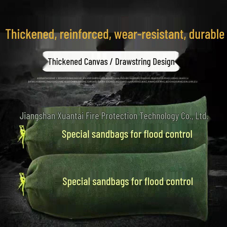 Waterproof Anti-Flood Sandbags: Thickened Canvas Drawstring, Emergency Water Blocking, Anti-Seepage Property Protection Standard Canvas 30X70CM