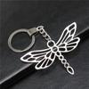 Pendant Butterfly Bird Insect Avian Theme Keychain Floral Forest Charm Key Ring Nature Gift For Jewelry Making DIY