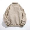 PU Leather American Retro Jacket for Men In Autumn and Winter New Cotton Thickened Lapel Casual Versatile Jacket