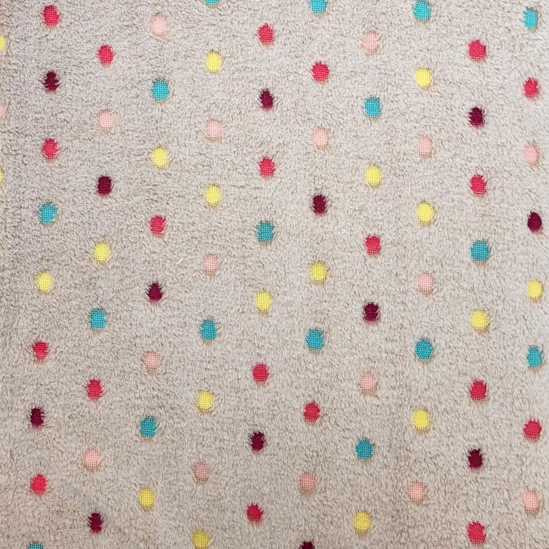Polka Dot Double-Sided Flannel Fleece Fabric for Blankets, Pajamas, Cushions, Pet Beds