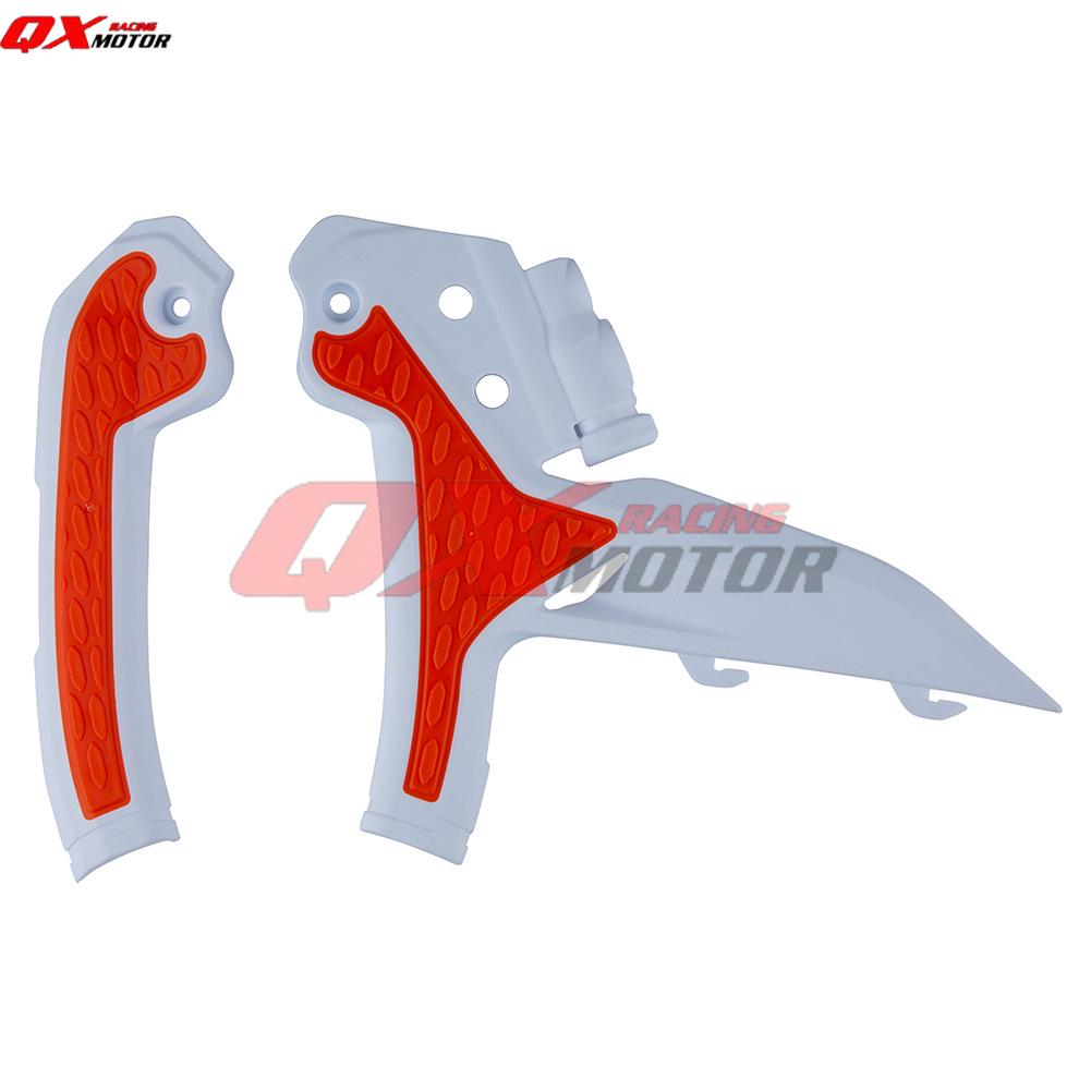 

KTM SX/SXF/EXC/XC/XCF 23- 26 Two-Color Frame Protector Cover оранжевый/белый