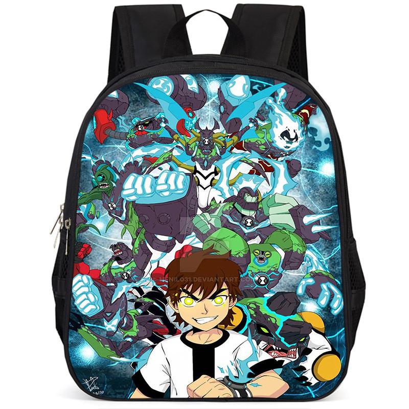 Ben10 15-inch Large Capacity Lightweight Oxford School Backpack For Kids