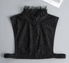 Fashion  Front Tie White Fake Collar for Women Stand Detachable Collar Fake Girls Vintage Lace Ladies False Blouse Collar