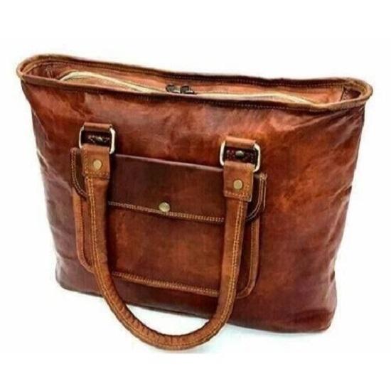 Handmade Bag Purse Vintage Genuine Leather Shoulder Tote Handbag Satchel