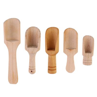 5 Stück Kleine Holzlöffel Waschmittel Schaufel Tee Salz Glas Küche Nuss