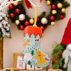 Christmas Tin Box Tinplate Xmas Stocking Shaped Candy Box With Ribbons Christmas Candy Jars Storage Containers For Xmas Holiday Party Favors