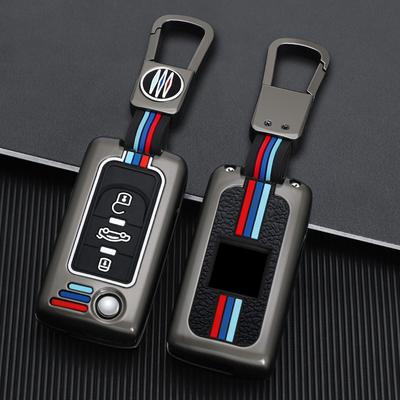 Funda de aleación para llave de coche, accesorios plegables para llavero de coche, para Peugeot 207, 307, 308, 407, 607, 807, Citroen C2, C3, C4, C5, C6