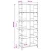 Shelf 4 Tiers 78.5 x 33 x 188.5 cm Metal PB Artisan Oak