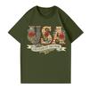 Damen Rundhals Bedrucktes Kurzarm T-Shirt Top