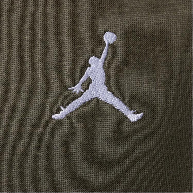 Jordan MJ Brooklyn Logo Color Block Fleece Hoodie Kids Hoodies Olive-Green HQ7083-222