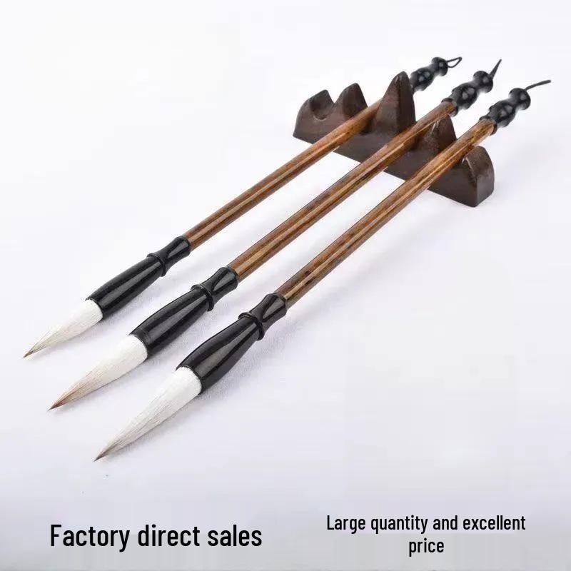 Calligraphy Brush Set for Beginners: Wolf & Mixed Hair, Large, Medium, Small Sizes - Ideal for Students & Chinese Painting.
