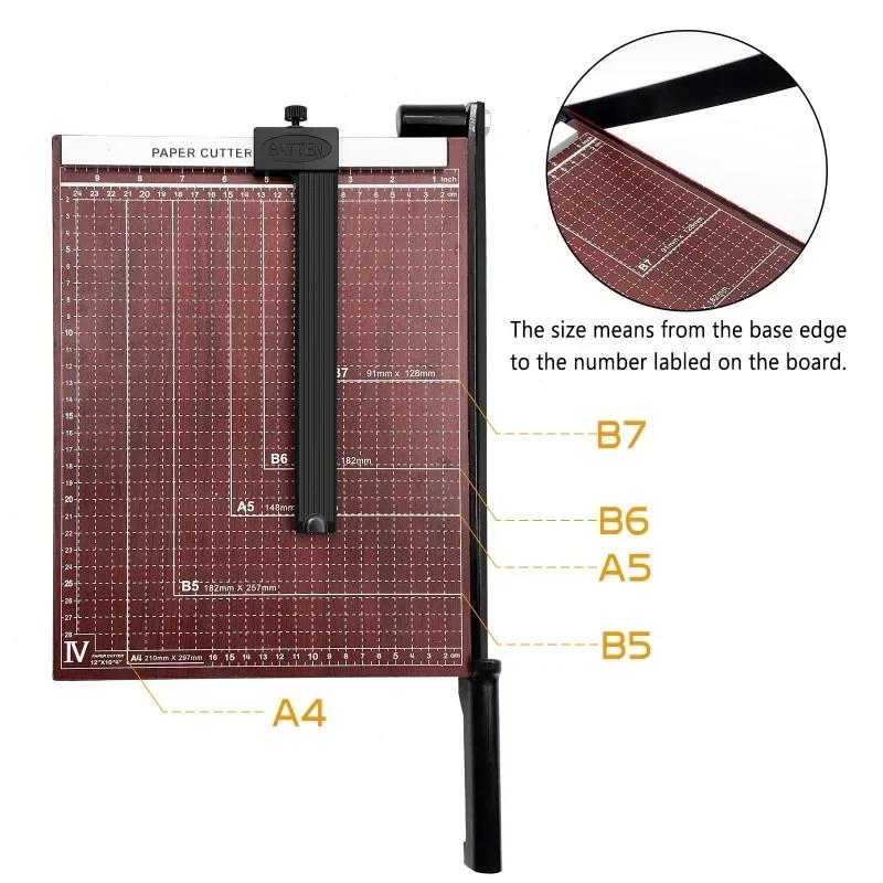 A4 Paper Cutter Guillotine Paper Cutter 30.5cm Cutting Heavy Duty Paper Slicer with Safety Blade Lock for Cards.