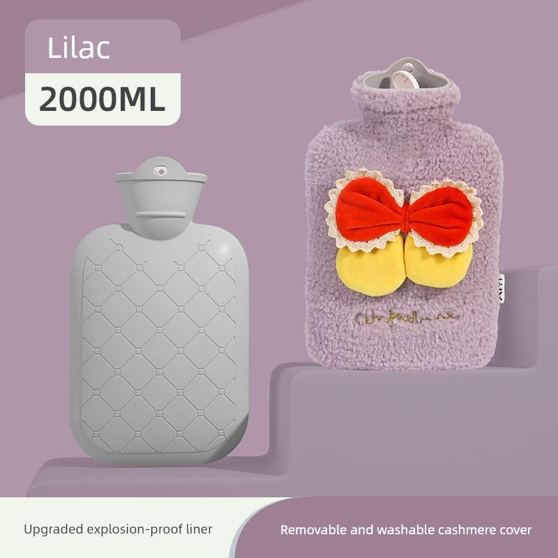 Hot Water Bottle, Thickened Explosion-Proof Hand Warmer, Small Hand Warmer Bag, Women's Belly Warmer, Plush Hot Compress Water Bag