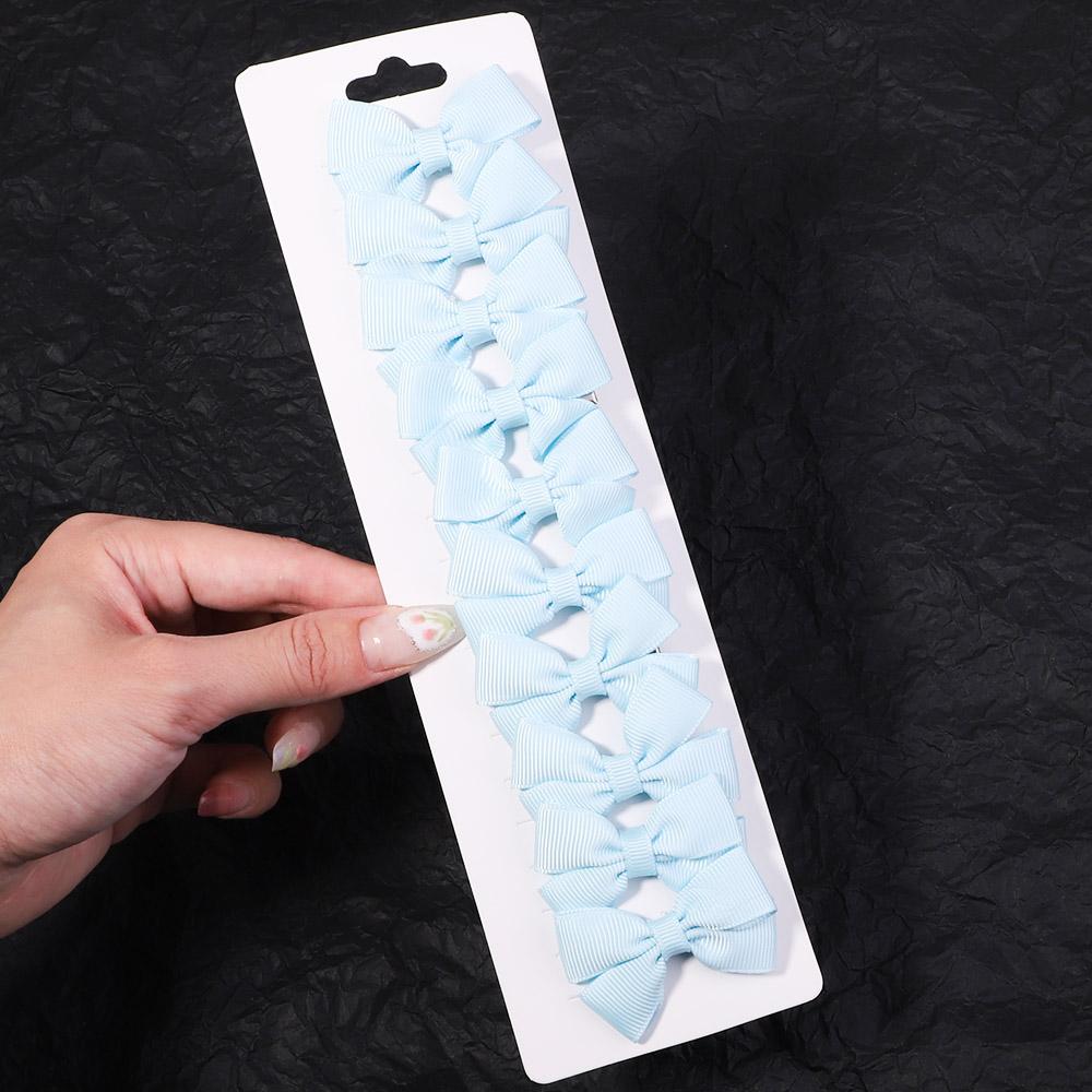 10Pcs/lot 1.9'' Mini Solid Bows Hair Clips For Cute Girls Boutique Bowknot Hairpin Barrettes Headwear Hair Accessories