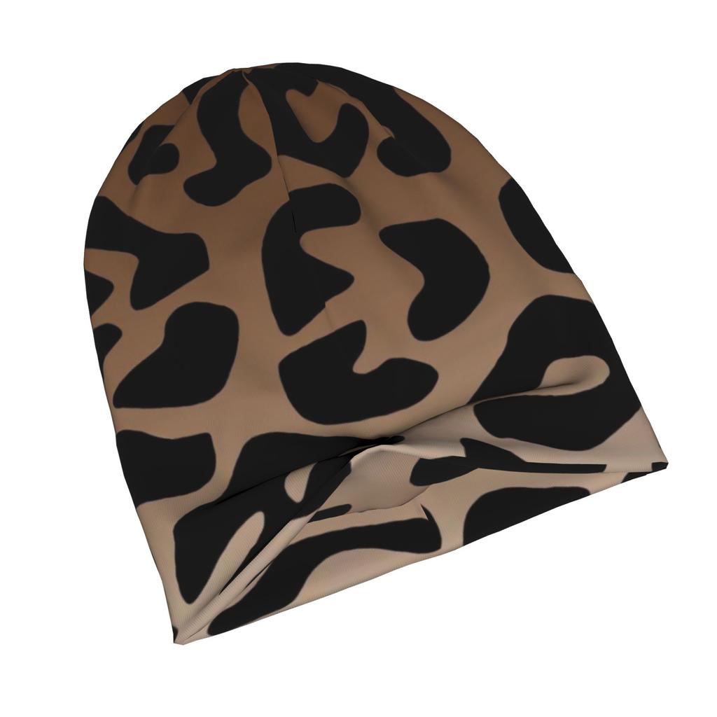 Leopard Print Daily Style Knit Hat for Adults, Perfect for Weekend Errands, Quick Meetups, Or Everyday City Wear with a Touch of