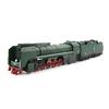 2Pcs 1/87 Retro Steam Train Locomotive Carriage Pull Back Music LED Kids Toy