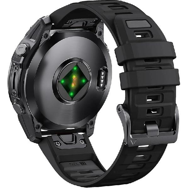 26-мм ремешок для часов Garmin Fenix 8 51 мм/Fenix 6X/Fenix 7X, силиконовые ремешки Quickfit для Garmin Fenix 5X/Fenix 5X Plus/Fenix 7X Pro/Fenix 6X Pro/Fenix черный серый