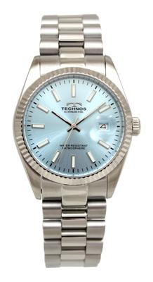 [Technos] Date Watch T9C25SI Men's Silver