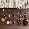 Long-length Wax Rope Walnut Pendant Necklace for Women - A Retro and Niche Design in Modern Chinese Style Accessory