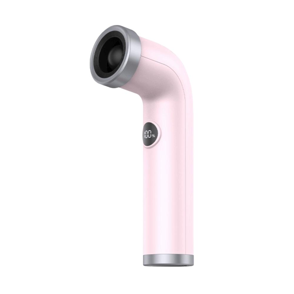 Curved Design Bladeless Handheld Fan Digital Screen High-Speed Turbine Fan Children Use розовый