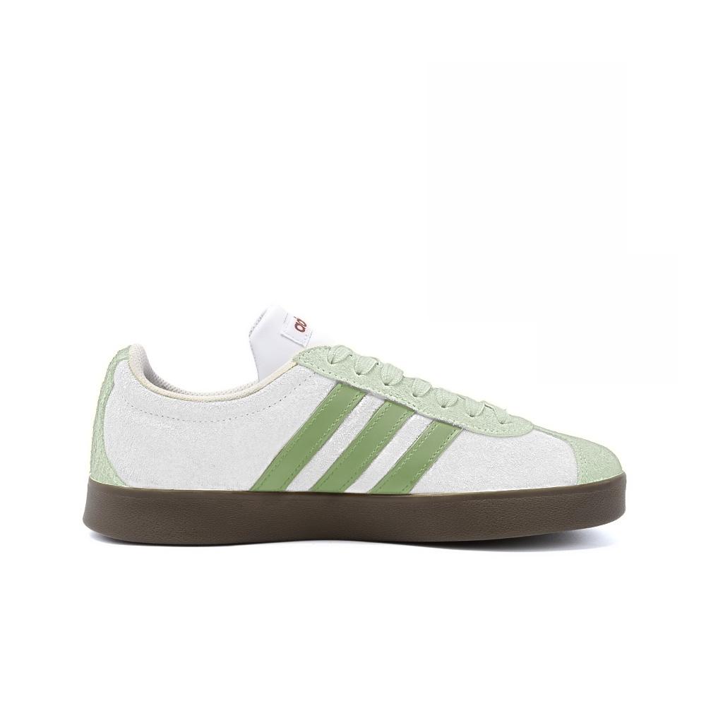 Adidas Neo Vl Court Unfinished Words, Amber Leather Slip Resistant Slip Resistant Low top Skateboard Shoes Unisex Green HQ1802(Team189-)